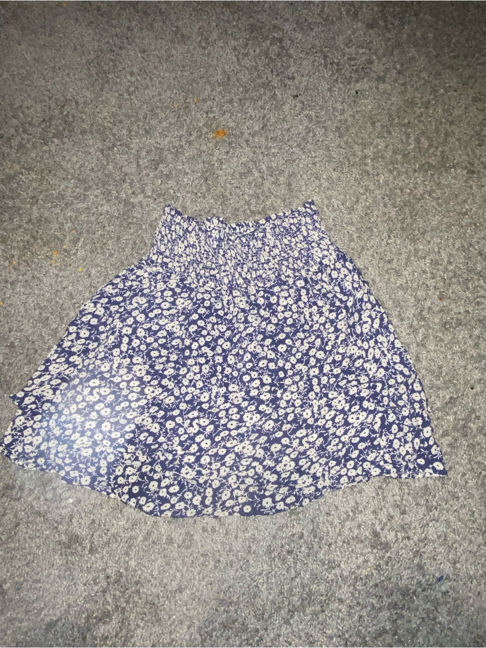 Rails Blue Floral Smocked Skater Skirt